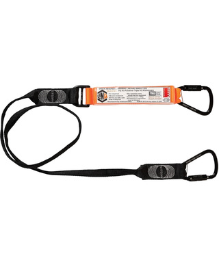 WORKWEAR, SAFETY & CORPORATE CLOTHING SPECIALISTS - LINQ Elite Single Leg Shock Absorbing Webbing Lanyard with Hardware KT X2