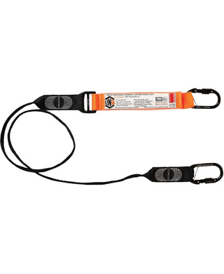 WORKWEAR, SAFETY & CORPORATE CLOTHING SPECIALISTS - LINQ Elite Double Leg Shock Absorbing Webbing Lanyard with Hardware KS X3