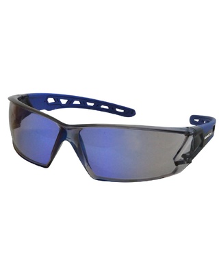 WORKWEAR, SAFETY & CORPORATE CLOTHING SPECIALISTS MACK SAFETY SPEC - CHRONOS. BLUE MIRROR LENS. BLUE ARM.