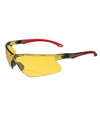 WORKWEAR, SAFETY & CORPORATE CLOTHING SPECIALISTS Safety Glasses Mack Wave Red Arms Amber Lens