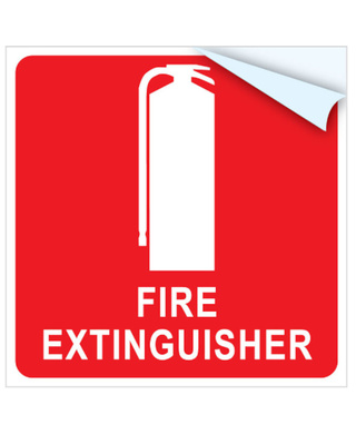 WORKWEAR, SAFETY & CORPORATE CLOTHING SPECIALISTS Extinguisher Location Sign - Vinyl Sticker 100 x 100mm