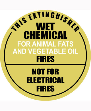 WORKWEAR, SAFETY & CORPORATE CLOTHING SPECIALISTS Wet Chem Identification Sign