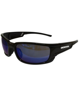 WORKWEAR, SAFETY & CORPORATE CLOTHING SPECIALISTS Black Denver Blue Mirror Safety Glasses