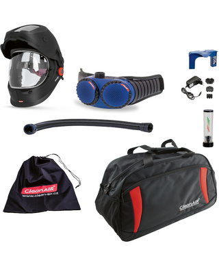 WORKWEAR, SAFETY & CORPORATE CLOTHING SPECIALISTS Ready 2 Weld Kit - CleanAIR AerGO & Omnira COMBI Welding Helmet in premium duffel bag