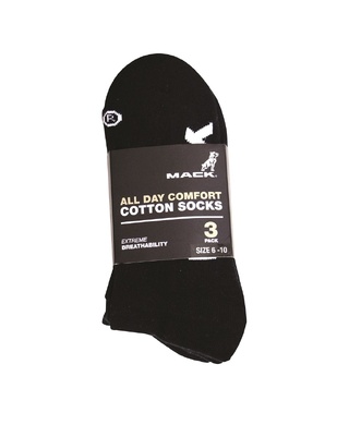 WORKWEAR, SAFETY & CORPORATE CLOTHING SPECIALISTS 3 Pack Cotton/Elastane Crew Sock