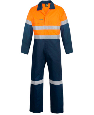 WORKWEAR, SAFETY & CORPORATE CLOTHING SPECIALISTS WC6093 - C/Drill 310gsm, Coverall Hi Vis 2 Tone D/N