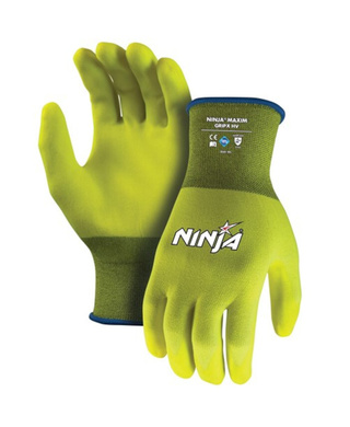 WORKWEAR, SAFETY & CORPORATE CLOTHING SPECIALISTS Ninja HPT Hi-Vis Yellow PVC Foam Glove