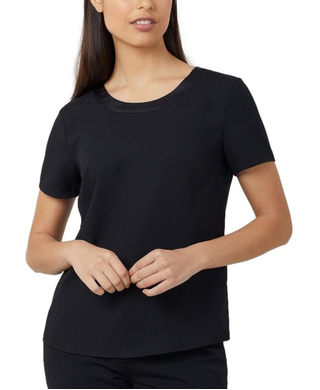 WORKWEAR, SAFETY & CORPORATE CLOTHING SPECIALISTS - NNT - SATIN BACK CREPE SHORT SLEEVE TOP