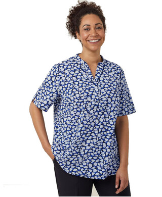 WORKWEAR, SAFETY & CORPORATE CLOTHING SPECIALISTS NNT - PETAL PRINT SHORT SLEEVE TUNIC