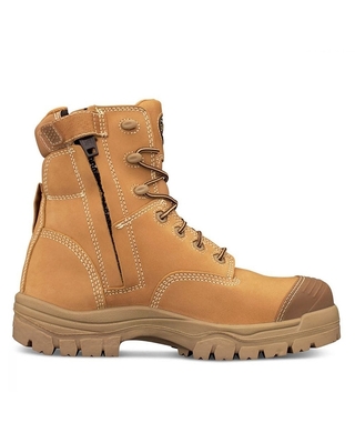 WORKWEAR, SAFETY & CORPORATE CLOTHING SPECIALISTS - AT 45 - 150mm Zip Side Lace Up Boot - Wheat