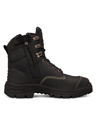 WORKWEAR, SAFETY & CORPORATE CLOTHING SPECIALISTS AT 55 - 150mm Zip Side Lace Up Boot - Black