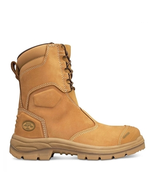 WORKWEAR, SAFETY & CORPORATE CLOTHING SPECIALISTS AT 55 - 200mm Zip Side Lace Up Boot - Wheat