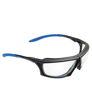 WORKWEAR, SAFETY & CORPORATE CLOTHING SPECIALISTS - Proteus 2 Safety Glasses Clear Lens Dust Guard, Ratchet Arms