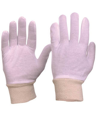 WORKWEAR, SAFETY & CORPORATE CLOTHING SPECIALISTS - Interlock Poly/Cotton Liner Knit Wrist Gloves