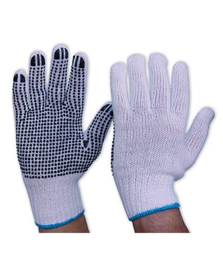 WORKWEAR, SAFETY & CORPORATE CLOTHING SPECIALISTS Knitted Poly/Cotton With PVC Dots Gloves