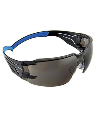 WORKWEAR, SAFETY & CORPORATE CLOTHING SPECIALISTS - Proteus 4 Safety Glasses Smoke Lens Super Flex Arms