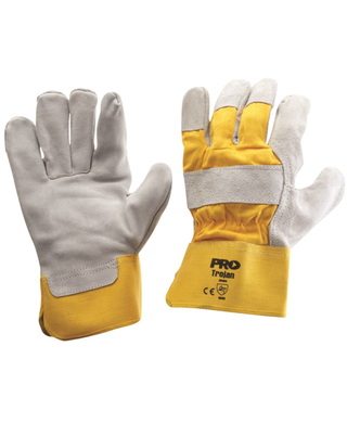 WORKWEAR, SAFETY & CORPORATE CLOTHING SPECIALISTS Yellow/Grey Leather Gloves