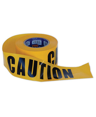 WORKWEAR, SAFETY & CORPORATE CLOTHING SPECIALISTS - Barricade Tape - 100m x 75mm CAUTION Print