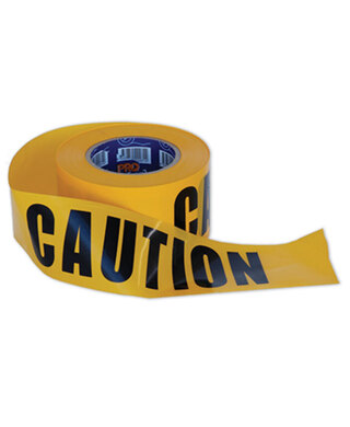 WORKWEAR, SAFETY & CORPORATE CLOTHING SPECIALISTS Barricade Tape - 100m x 75mm CAUTION Print