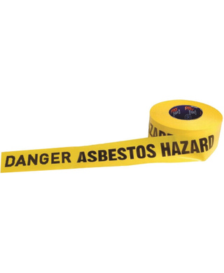 WORKWEAR, SAFETY & CORPORATE CLOTHING SPECIALISTS "DANGER ASBESTOS HAZARD" on Yellow Tape