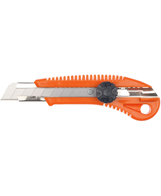 WORKWEAR, SAFETY & CORPORATE CLOTHING SPECIALISTS - Utility Knife Manual Retractable Screw Lock Snap Bladae 18MM RONSTA