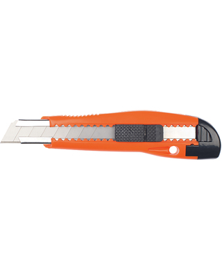 WORKWEAR, SAFETY & CORPORATE CLOTHING SPECIALISTS - Utility Knife Manual Retractable Slide Lock Snap Blade 18MM RONSTA