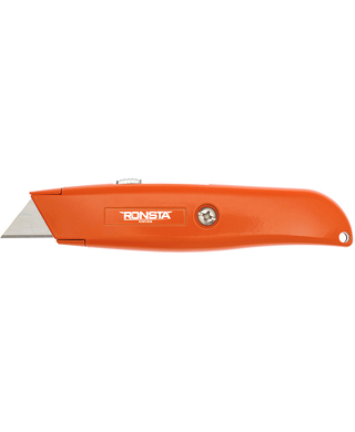 WORKWEAR, SAFETY & CORPORATE CLOTHING SPECIALISTS - Utility Knife Manual Retractable Solid Metal Alloy  RONSTA