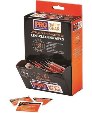 WORKWEAR, SAFETY & CORPORATE CLOTHING SPECIALISTS Lens Cleaning Wipes. Alcohol Free. Box of 100