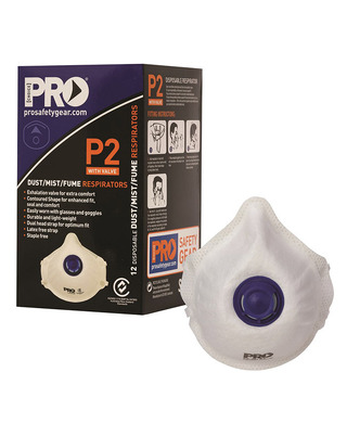 WORKWEAR, SAFETY & CORPORATE CLOTHING SPECIALISTS - P2 with Valve Respirators - Box of 12