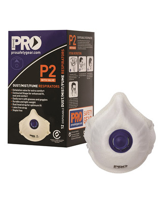WORKWEAR, SAFETY & CORPORATE CLOTHING SPECIALISTS P2 with Valve Respirators - Box of 12