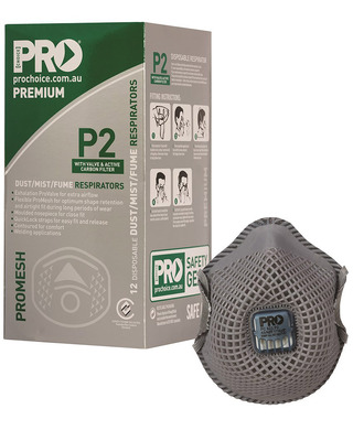 WORKWEAR, SAFETY & CORPORATE CLOTHING SPECIALISTS - ProMesh P2 with Valve & Carbon Filter Respirators - Box 12