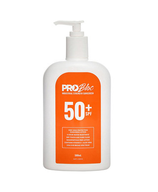 WORKWEAR, SAFETY & CORPORATE CLOTHING SPECIALISTS - PROBLOC SPF 50 + Sunscreen 500mL Pump Bottle