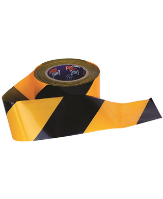 WORKWEAR, SAFETY & CORPORATE CLOTHING SPECIALISTS Barricade Tape - 100mm x 75m Yellow / Black