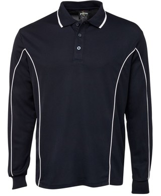 WORKWEAR, SAFETY & CORPORATE CLOTHING SPECIALISTS Podium Long Sleeve Piping Polo