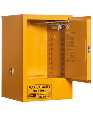 WORKWEAR, SAFETY & CORPORATE CLOTHING SPECIALISTS - Flammable Storage Cabinet 30L 1 Door, 1 Shelf