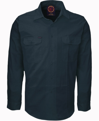 WORKWEAR, SAFETY & CORPORATE CLOTHING SPECIALISTS - Open Front Shirt Long Sleeves