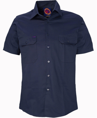 WORKWEAR, SAFETY & CORPORATE CLOTHING SPECIALISTS Open Front Shirt Short Sleeves