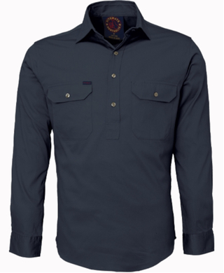 WORKWEAR, SAFETY & CORPORATE CLOTHING SPECIALISTS - Closed Front Shirt Long Sleeves