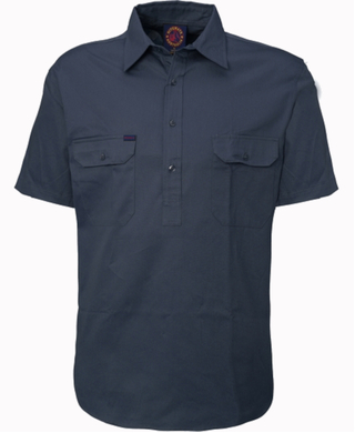 WORKWEAR, SAFETY & CORPORATE CLOTHING SPECIALISTS - Closed Front Shirt Short Sleeve