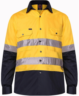 WORKWEAR, SAFETY & CORPORATE CLOTHING SPECIALISTS - Open Front Shirt L/S 3MTape