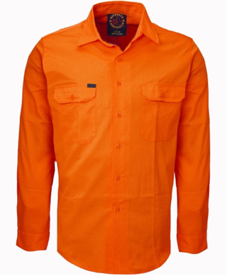 WORKWEAR, SAFETY & CORPORATE CLOTHING SPECIALISTS Open Front  Vented Shirt L/S