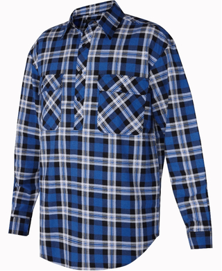 WORKWEAR, SAFETY & CORPORATE CLOTHING SPECIALISTS - Closed Front Flannelette Shirt