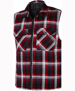 WORKWEAR, SAFETY & CORPORATE CLOTHING SPECIALISTS - Zipper Front Flannelette Vest Quilted