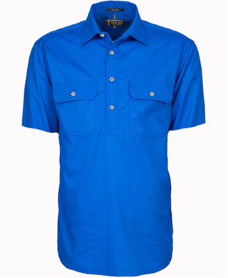 WORKWEAR, SAFETY & CORPORATE CLOTHING SPECIALISTS - Closed Front Men's Pilbara Shirt - Short Sleeve