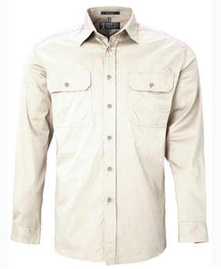 WORKWEAR, SAFETY & CORPORATE CLOTHING SPECIALISTS - Open Front Men's Pilbara Shirt