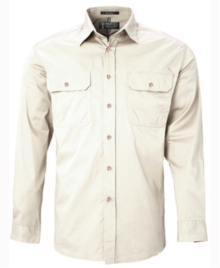 WORKWEAR, SAFETY & CORPORATE CLOTHING SPECIALISTS Open Front Men's Pilbara Shirt
