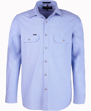 WORKWEAR, SAFETY & CORPORATE CLOTHING SPECIALISTS - Pilbara Mens Shirt Long Sleeve Chambray