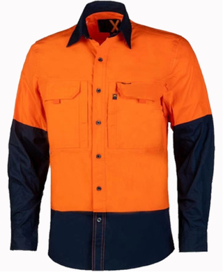 WORKWEAR, SAFETY & CORPORATE CLOTHING SPECIALISTS - RMX Flexible Fit Utility Shirts, Two Tone