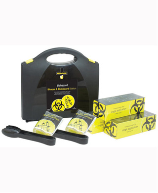 WORKWEAR, SAFETY & CORPORATE CLOTHING SPECIALISTS Sharps & Biohazard Station, Plastic Portable