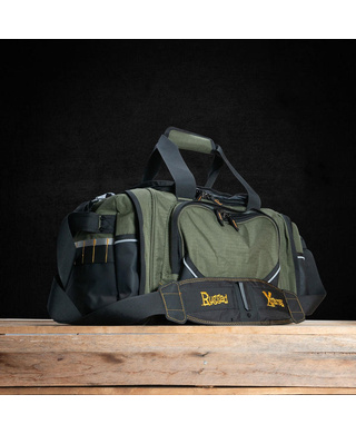 WORKWEAR, SAFETY & CORPORATE CLOTHING SPECIALISTS CANVAS FIFO TRANSIT BAGS - SML - 600 x 280 x 260mm - 43Ltr - GRN/BLK - PCC - 45L - 1.8kg